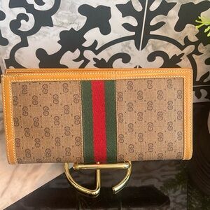 Vintage Micro GG Sherryline Tan Wallet
